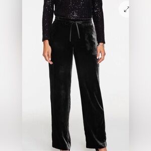 Talbots Black Velvet pull on pants